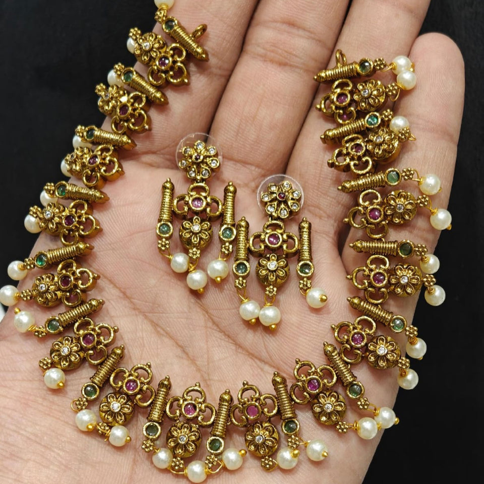 Matte Finish Necklace – Royal Elegance, Redefined
