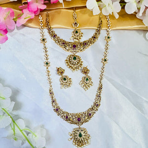 🪷 Traditional Combo Set – Necklace & Earrings
