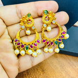 🌙 Moon-Inspired Chandwala Jumkas – Timeless Craft in Gold Finish