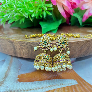 🌸 Traditional Matt Jhumkas – Pure Ethnic Look