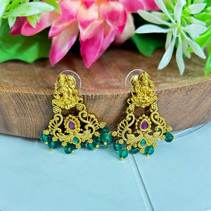 Goddess Lakshmi Temple Earrings