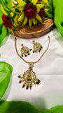 🛕 Lakshmi Devi Nanu Patti Necklace with Moti Divine Beauty in Every Detail