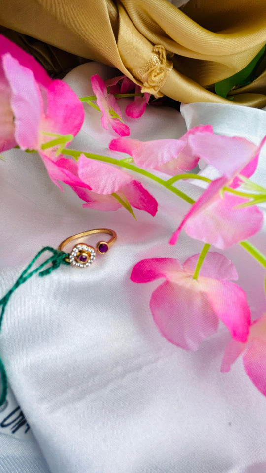 Elegant Gold-Plated Finger Ring | One Gram Jewellery
