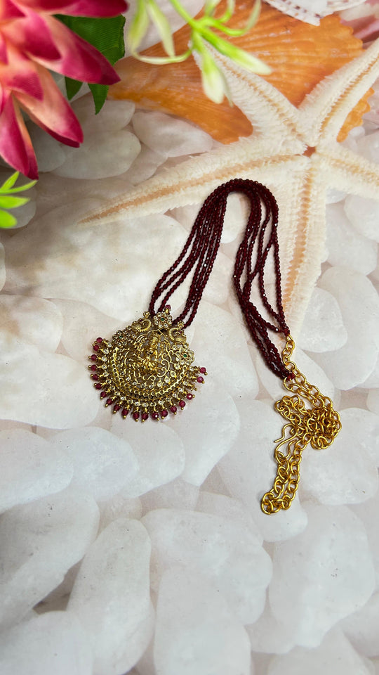 Temple Style Red Beads