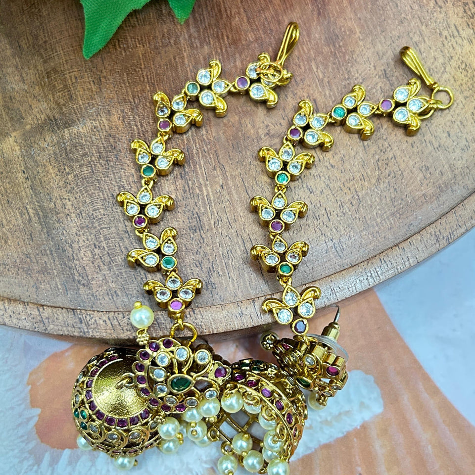 🌸 Traditional Matt Jhumkas – Pure Ethnic Look